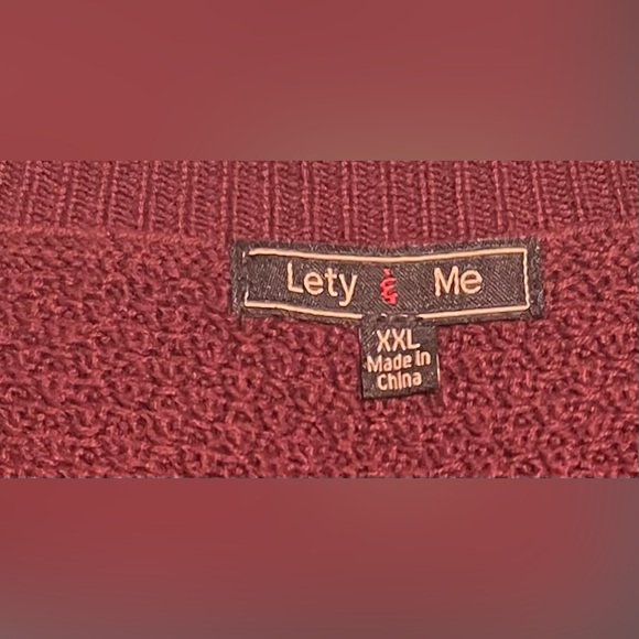 NWOT Lety & Me Joesy Elbow Patch Pullover size XXL - Picture 7 of 7